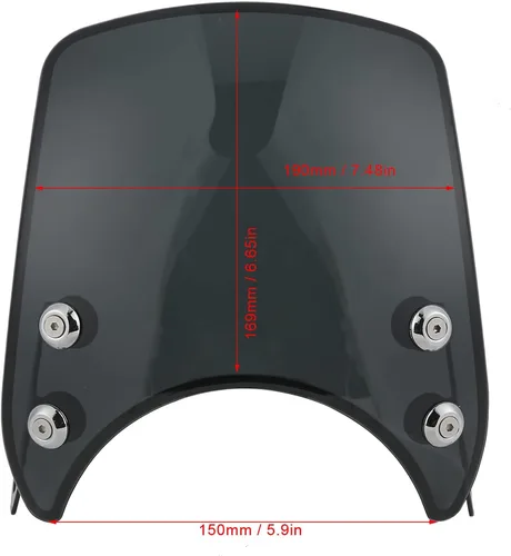 Vista 2 de Motocicleta, Retro Motocicleta PC Deflector de viento universal para 5-7in faro moto parte