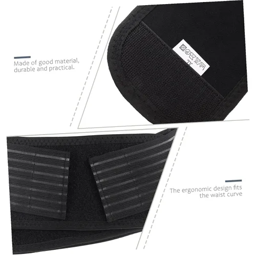 Vista 9 de Abaodam Cinturón de apoyo lumbar autocalentable unisex para invierno, fuerte apoyo para abdomen, entrenador de cintura para alivio de espalda baja
