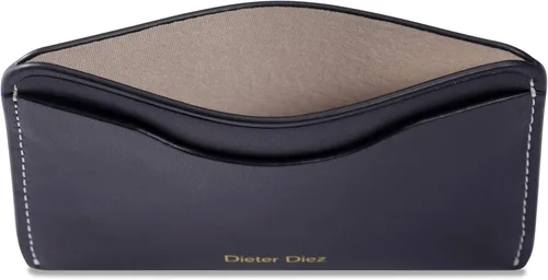 Vista 4 de HISCOW Tarjetero plegable delgado minimalista - piel de becerro italiana (negro)