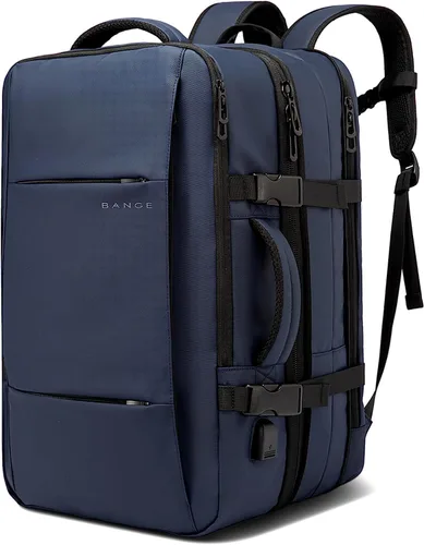 Vista 10 de Mochila de viaje de 35 litros, mochila de mano aprobada para vuelos para bolsa de viaje internacional, resistente al agua, duradera, mochilas