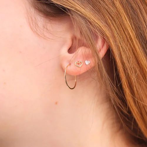 Vista 115 de Aretes de aro finos martillados, elegantes plata esterlina geométrica sólida, relleno de oro y relleno de oro rosa; para mujer por Lotus Stone