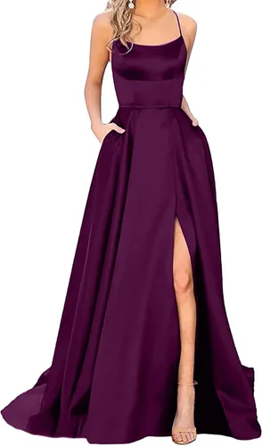 Vista 2 de Vestidos negros largos negros con lazo, vestido formal para mujer, vestido de mameluco blanco, vestido largo rojo con abertura, vestido de invitados