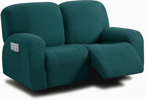 Vista 21 de ULTICOR Fundas de sofá reclinable de 8 piezas, fundas elásticas de jacquard para sofá reclinable de 3 cojines, fundas deslizables gruesas, suaves