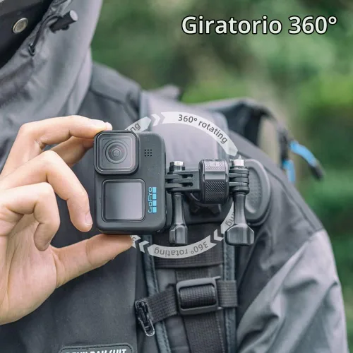 Vista 4 de Soporte magnético para correa de mochila con clip rápido y adaptador magnético, soporte para clip de correa de hombro y cinturón compatible