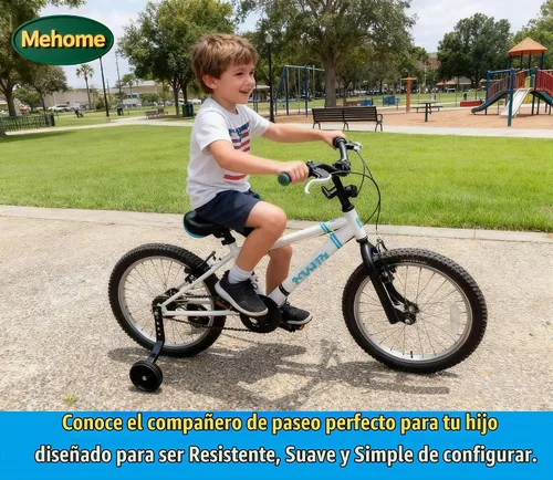 Vista 5 de Ruedas de entrenamiento de bicicleta traseras resistentes con estabilizadores Kit montado para bicicleta de 12/14/16/18/20 pulgadas