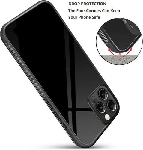 Vista 4 de Funda para iPhone 13 Pro Max, resistente, a prueba de golpes, protección de grado militar con soporte, agarre antideslizante, durabilidad