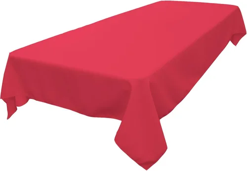 Vista 177 de LA Linen Mantel rectangular lavable de popelín de poliéster, resistente a las manchas y a las arrugas, cubierta de mesa 60x84, mantel de tela