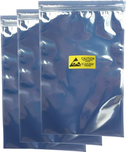 Vista 9 de Bolsas de burbujas antiestáticas, 10 piezas de componentes electrónicos reutilizables antiestáticos de 8 x 12 pulgadas, con adhesivo antiestático