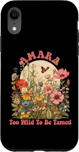 Vista 8 de iPhone 14 AMARA Name Cute Retro Girls Wildflower AMARA Name Case