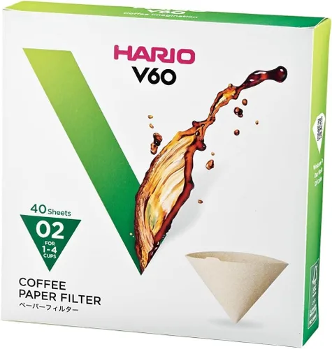 Vista 21 de Hario V60 - Filtro de café de papel, tamaño 01, blanco, caja de 40 unidades (paquete de 3)