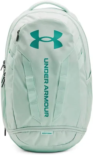 Vista 18 de Under Armour Mochila Hustle 5.0 unisex (004) negro / negro jaspeado medio / brillo dorado metálico
