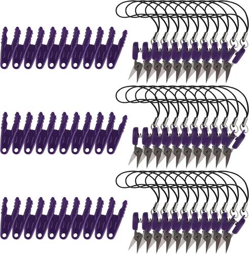 Vista 22 de JubileeYarn Itty Bitty Snippy - Tijeras de llavero portátiles compatibles con la TSA, color blanco, 1 par