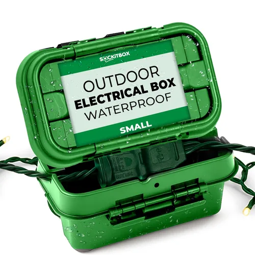 Vista 15 de SockitBoX Caja Eléctrica Original para Exteriores Impermeable - Pequeña Cubierta de Cable de Extensión para Exteriores con 6 Entradas de Cable