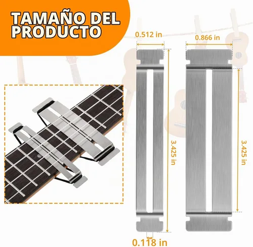 Vista 2 de Boao 3 juegos de protector de traste de guitarra, guardias de diapasón, protector de diapasón de acero inoxidable, protector de traste de guitarra