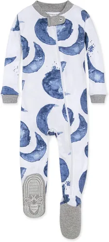 Vista 2 de Burt's Bees Baby Baby-girls - Pijama con pies y cremallera y conjunto de baberos, paquete de regalo, 100% algodón orgánico