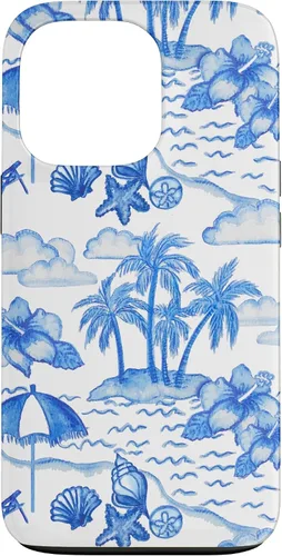 Vista 10 de Funda para iPhone 16 Coastal Nieta Preppy Hawaiian Hibiscus Coconut Girl