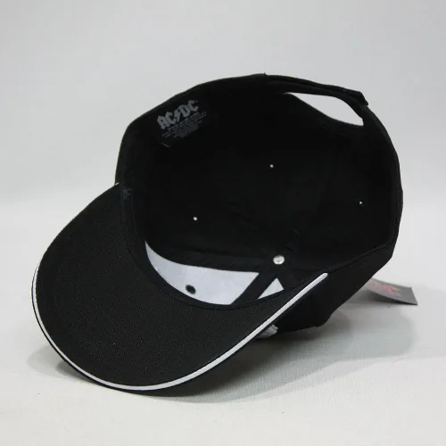 Vista 5 de ACDC Gorra de béisbol Red on White Hard Rock Band (blanco), Blanco