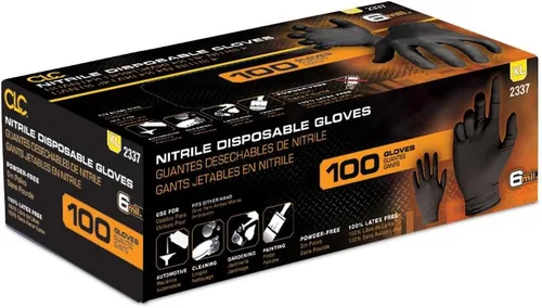 Vista 2 de CLC Custom Leathercraft 2337M - Guantes desechables de nitrilo sin polvo, talla M