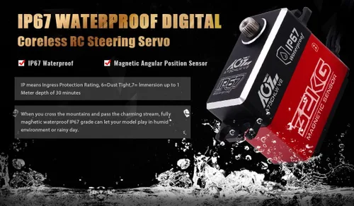 Vista 6 de AGFRC A73CHLW V2 70.5 lbs Servo de dirección RC sin núcleo de alto esfuerzo de torsión y programador servo AGF-SPV3