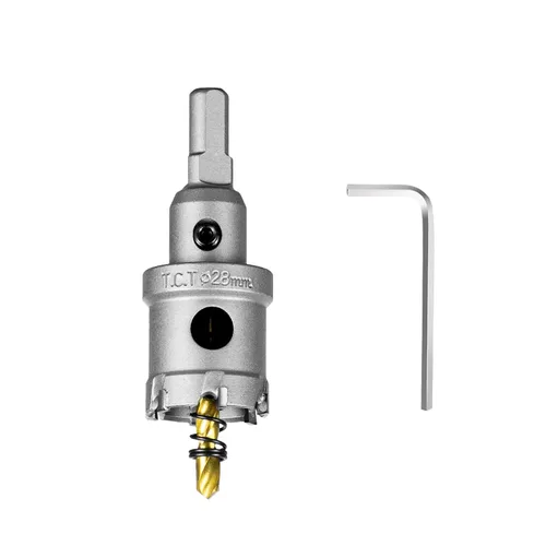 Vista 32 de SALI Kit de sierra perforadora TCT de 1 pulgada (1.024 in) con punta de carburo de tungsteno con broca piloto chapada en titanio para metal, acero