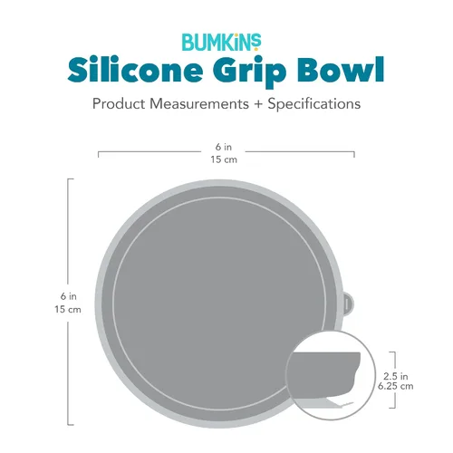 Vista 8 de Bumkins Cuenco para bebé, succión de silicona, para bebés, niños pequeños y niños, destete LED para bebés, esenciales para alimentación, silicona