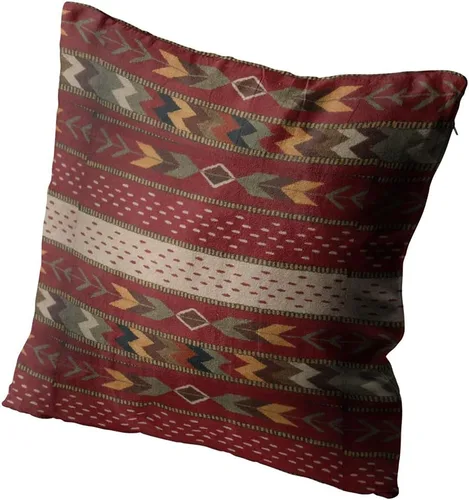 Vista 2 de Funda de almohada decorativa con cremallera oculta para sofá del hogar, funda de cojín cuadrada de 16 x 16 pulgadas, diseño romántico del suroeste