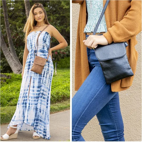 Vista 2 de MINICAT - Bolso cruzado para mujer, pequeño, bolsillos espaciosos, para celular, bolsa de mano para mujer