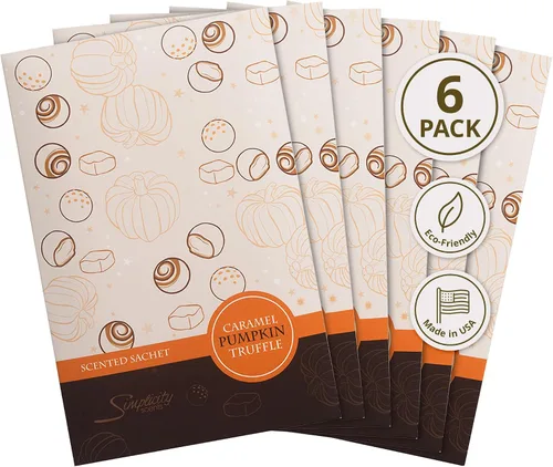 Vista 13 de Simplicity Scents - Paquete de 6 bolsitas perfumadas en barra de canela, otoño e invierno, bolsas perfumadas de larga duración, fragancia