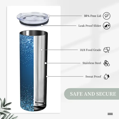 Vista 3 de Vaso personalizado con imagen personalizada con tapa de nombres de fotos y pajita, vasos delgados personalizados para mujeres y hombres, Navidad