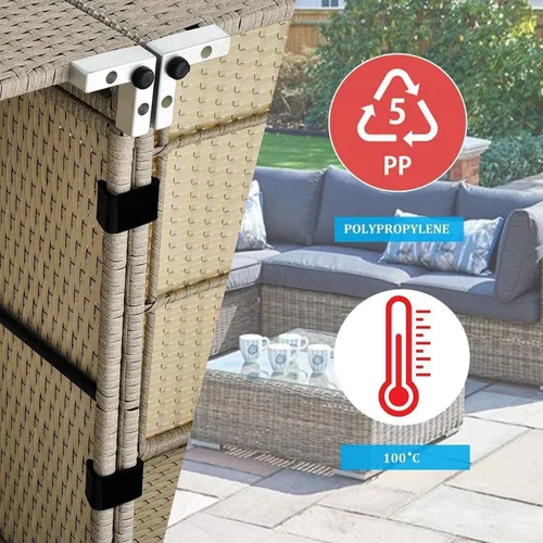 Vista 5 de ZYAMY 10 clips para muebles de exterior, clips de sofá de patio, cierre seccional de muebles de ratán, conecta el seccional o módulo al aire libre