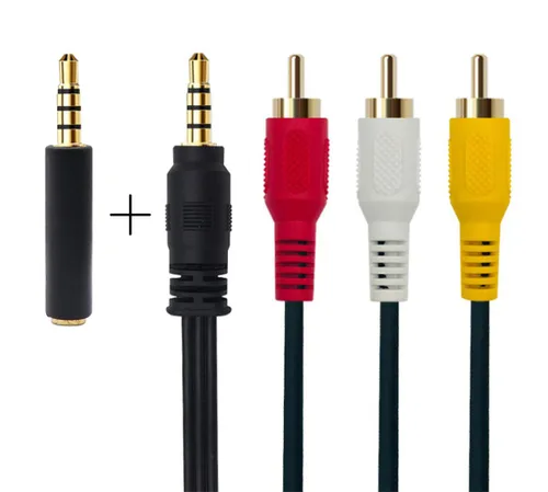 Vista 9 de QiCheng&LYS Cable de video RCA a RCA AV, 3RCA macho a 3RCA macho, cable AUX de audio estéreo para teléfonos inteligentes, MP3, tabletas, altavoces