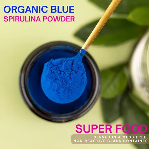 Vista 4 de Eleven TLC, polvo de espirulina azul orgánica, sin sabor, superalimentos, vitaminas y minerales, espirulina azul en polvo, proteína vegetal, sin