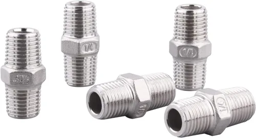 Vista 14 de Boquilla hexagonal macho NPT de 1 pulgada - DERPIPE acero inoxidable 304 roscado para kit de preparación, aplicación de tuberías caseras