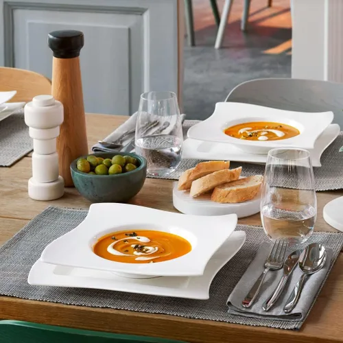 Vista 8 de Villeroy & Boch NewWave - Vajilla básica de 30 piezas, color blanco