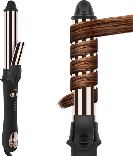 Vista 8 de Prizm Rizador giratorio, rizador de pelo automático de 1 pulgada / 25mm para cabello largo, barril giratorio automático, 250-450 °F con pantalla