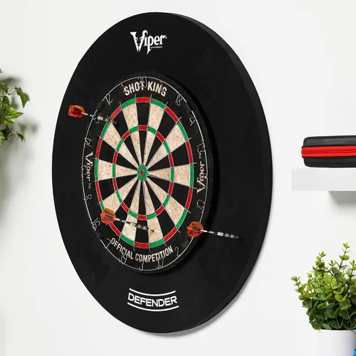 Vista 8 de Viper Defender tablero trasero y paquete de tablero de sisal/cerda para dardos de punta de acero