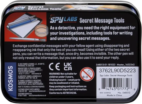 Vista 3 de Thames & Kosmos Spy Labs Inc: Herramientas de mensajes secretos intercambian información confidencial con bolígrafos secretos Herramientas