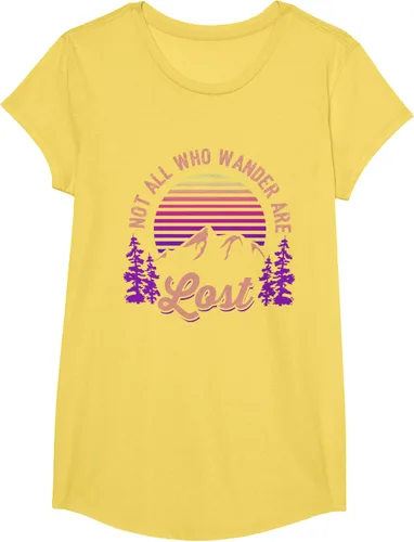 Vista 38 de Not All Who Wander Are Lost Vintage Mountains - Camiseta de senderismo, Negro, S