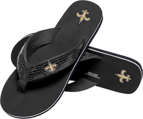 Vista 13 de FOCO Womens NFL Team Logo Sequin Strap Sandals Flip Flops