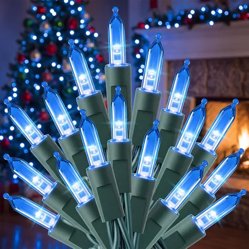 Vista 12 de Brightown Luces de Navidad blancas cálidas, 32 pies, 100 luces LED de Blanco cálido