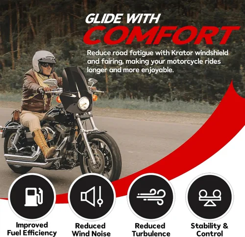 Vista 3 de Kit completo de parabrisas y carenado de motocicleta, parabrisas Road Warrior, compatible con Harley Davidson Dyna y Softail, accesorios