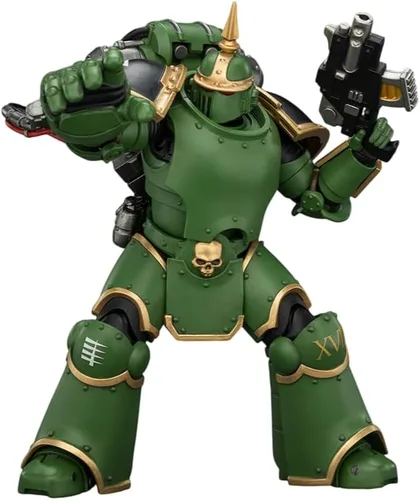 Vista 10 de JOYTOY Warhammer 40K 1/18 Figura de acción Salamanders Terminator 1 con espada de poder y bolter de tormenta modelo de 5.6 pulgadas, regalo