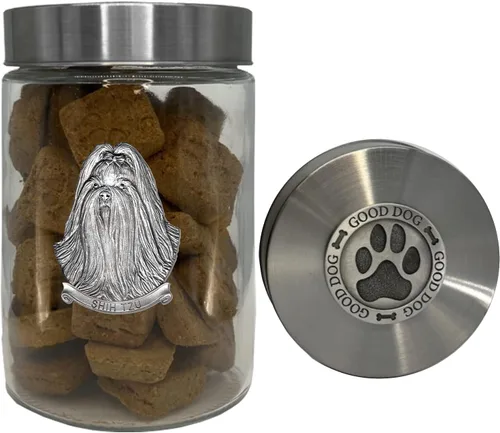 Vista 38 de Heritage Pewter Basset Hound Good Dog Treat Jar – Tarro de golosinas de 34 onzas con tapa hermética a rosca Regalo para propietarios de Basset