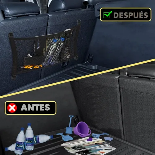 Vista 4 de Paquete de 4 redes de carga pequeñas, redes de almacenamiento grandes DEDC de 17.7 x 9.8 pulgadas para autocaravanas, redes de carga elásticas