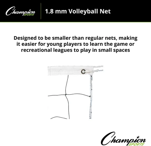 Vista 3 de Champion SportsVolleyball Nets Negro/Blanco