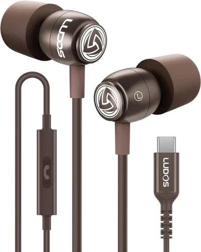 Vista 17 de Auriculares con cable Ludos Clamor, auriculares intraaurales, 5 años de garantía, auriculares con micrófono, auriculares con aislamiento de ruido