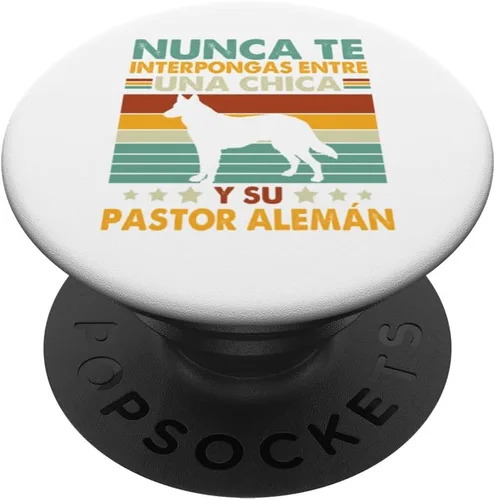 Vista 6 de Amor Chica Y Pastor Aleman German Shepherd Mom Dog Lover PopSockets MagSafe PopGrip for iPhone