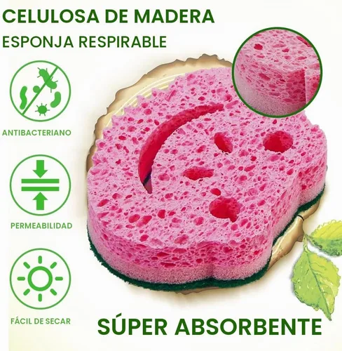 Vista 6 de Paquete de 12 esponjas para fregar, esponjas a granel, esponjas de limpieza multifuncionales de doble cara, esponja para lavar platos