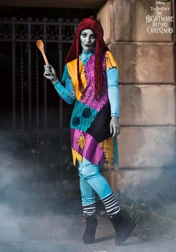 Vista 2 de Disfraz de Sally de Pesadilla antes de Navidad para mujer, disfraz de Tim Burtons NBC Sally para disfraz de película Cosplay