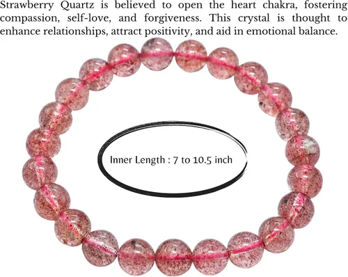 Vista 721 de Amazing Gemstone Crystal Bracelet for Women Men's Gifts - Protection Healing Crystal Bracelet - 8mm Gemstone Beaded Stretchable Bracelet Pulseras